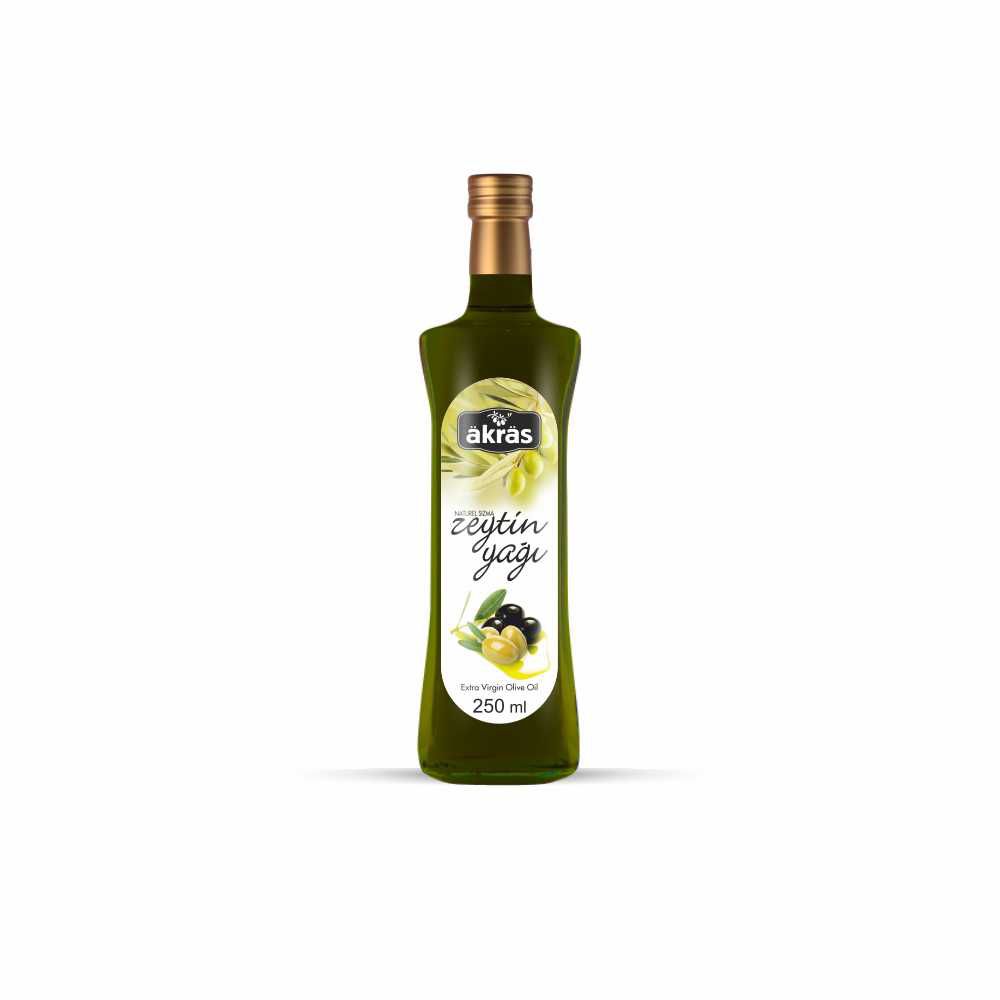 250 ml Soğuk Sıkım Natürel Sızma Zeytinyağı Cam Şişe